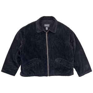 Vintage Black Corduroy 90s Grunge Jacket Size Large NY&CO